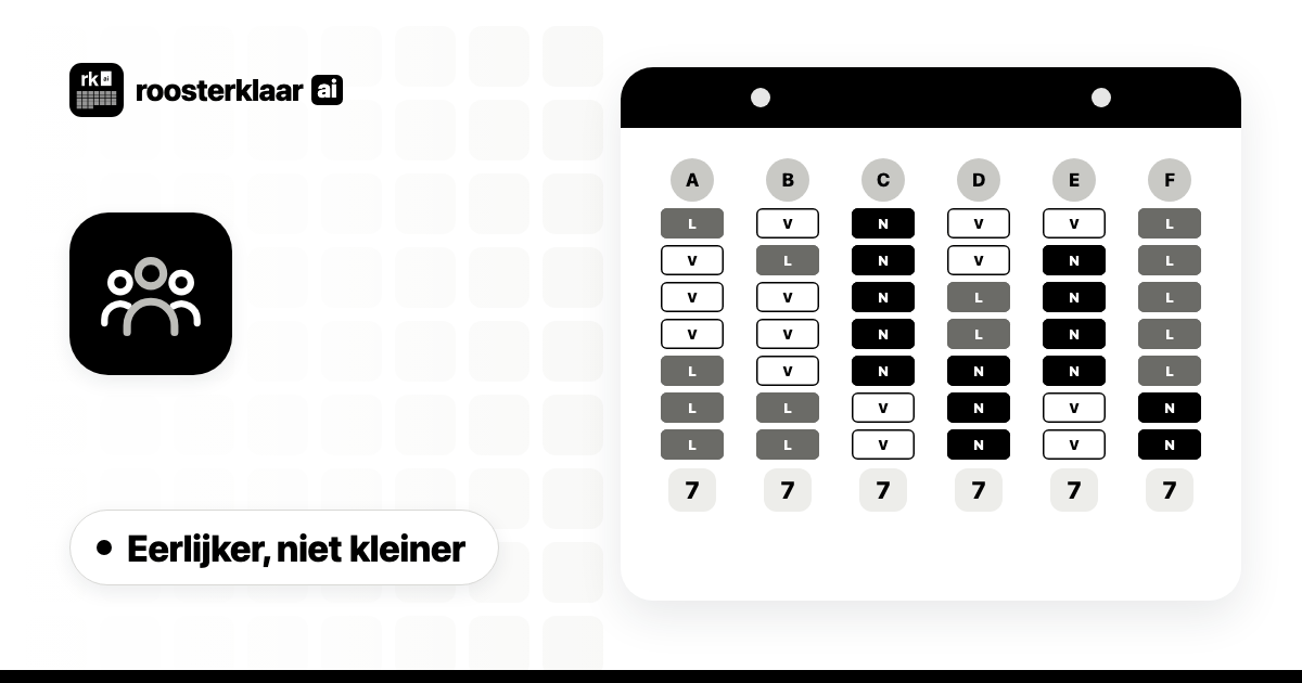 Kopbeeld bij het artikel: AI maakt het rooster eerlijker, niet het team kleiner