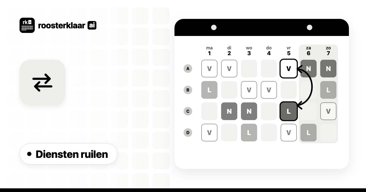 Kopbeeld bij het artikel: Diensten ruilen in het rooster: spelregels die werken