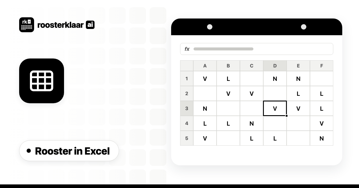 Kopbeeld bij het artikel: Rooster maken in Excel: waar het misgaat en hoe het beter kan